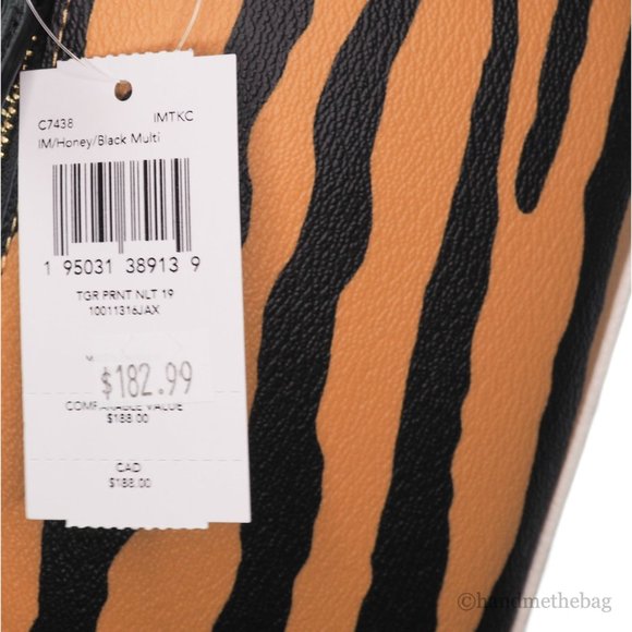 NEW Coach Nolita 19 Mini Wrist Bag Animal Tiger Print Coated Canvas Top Handle - Picture 5 of 10